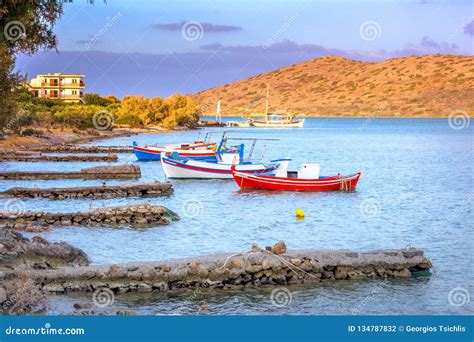 Panoramic View of the Gulf of Elounda with the Famous Village of ...