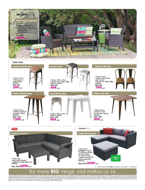 Makro Catalogue 1 May - 16 May 2016. Patio Furniture