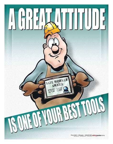 SAFETYPOSTER.COM Safety Poster, Safety Banner Legend A Great Attitude ...