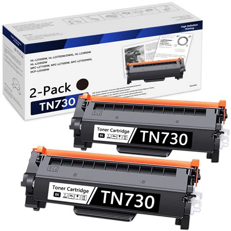 TN730 Toner Cartridge 2 Pack Black Replacement for Brother TN-730 MFC-L2750DW Printer - Walmart.com