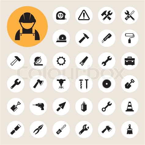 Construction Icons set.Illustration ... | Stock vector | Colourbox