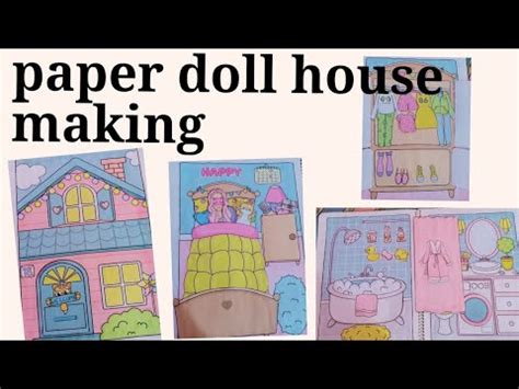 How to make a paper doll house,DIY paper doll house,printables from kate made, #katemade - YouTube