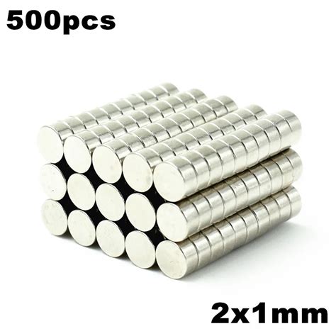 500pcs 2x1mm Super Powerful Strong Bulk Small Round NdFeB Neodymium ...