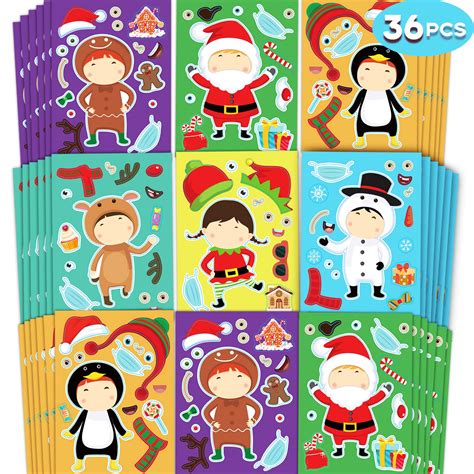 Buy 36 Pack Christmas Party Games for Kids Make Your Own Christmas ...