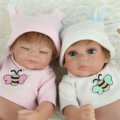 Full Silicone Lifelike Reborn Baby Twin Dolls Precious Collectible Boy ...