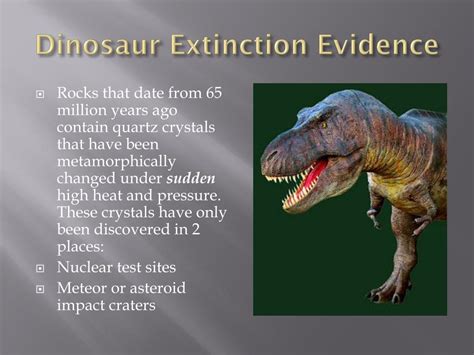 PPT - Dinosaur Extinction Evidence PowerPoint Presentation, free download - ID:2527542