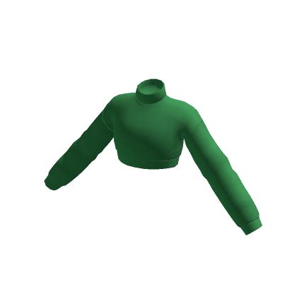 turtle neck crop top sweater green's Code & Price - RblxTrade