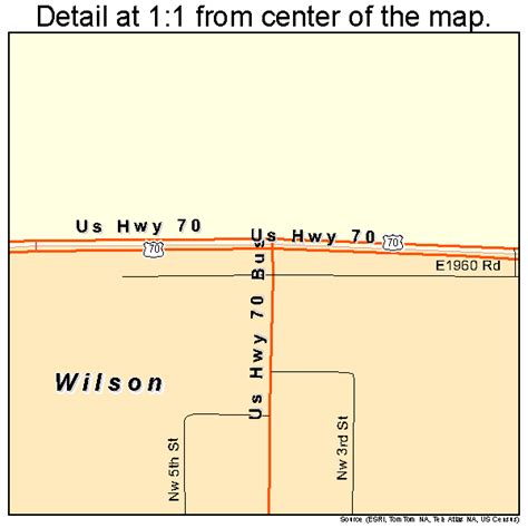 Wilson Oklahoma Street Map 4081500