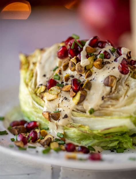 Broiled Wedge Salad with Pomegranate and Pistachio