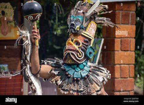 Demonstration of an ancient Mayan Priest performing a ceremony near Chiapas, Mexico Stock Photo ...