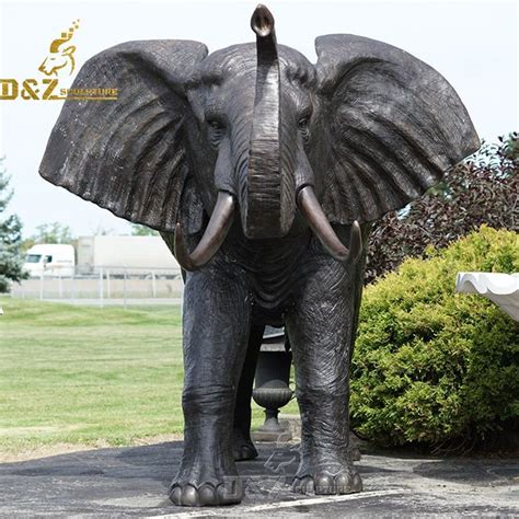 large outdoor bronze elephant garden statue for sale