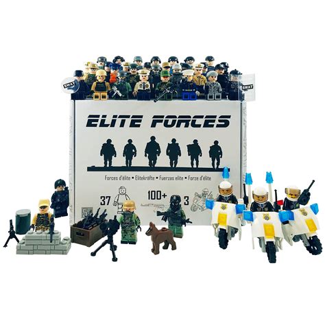 Buy Elite Forces Figure set. 37 figures 3 Motorcycles 100+ Accessories S.W.A.T Army Soldiers ...