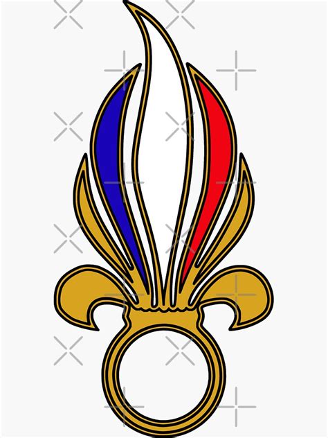 "French Foreign Legion Insignia" Sticker for Sale by sirglennbo | Redbubble