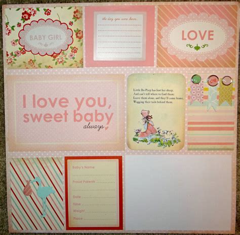 Baby Girl Album Cover page - Project Idea - Scrapbook.com