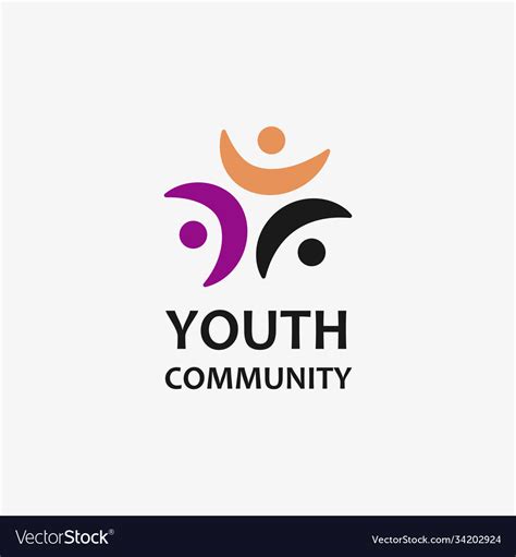 Youth community logo Royalty Free Vector Image