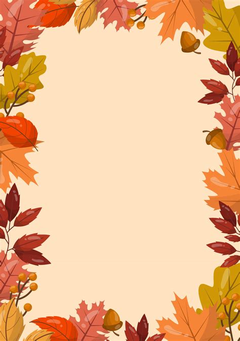 Fall Leaf Borders - 10 Free PDF Printables | Printablee