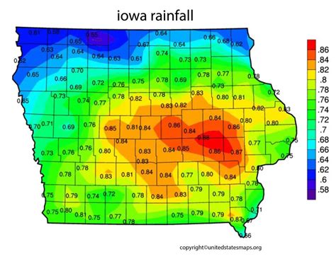 Iowa Rainfall Map | Iowa Rainfall Totals Map