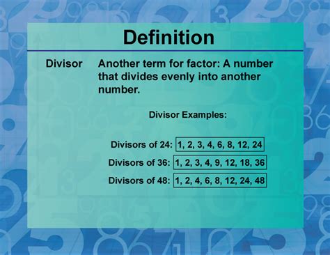 Definition--Prime and Composite Properties--Divisor | Media4Math