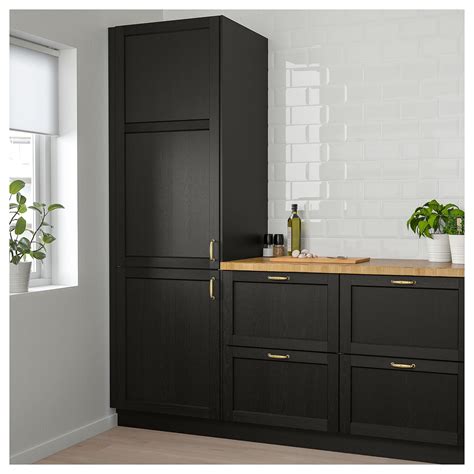 LERHYTTAN Door, black stained, 15x60" (38x152 cm) - IKEA | Black ...