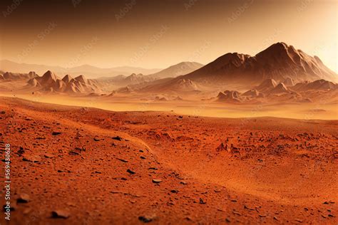 Wallpaper background of mars landscape. Generative AI Stock ...