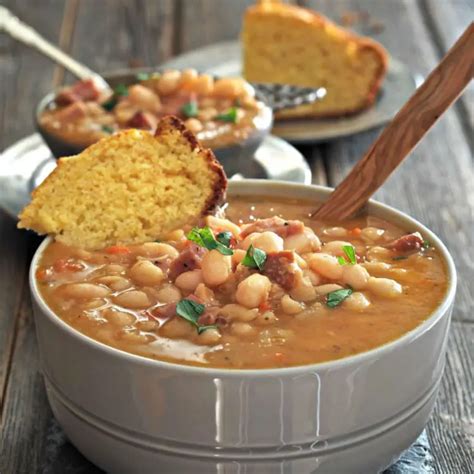 Hearty Ham and Bean Soup Recipe | DebbieNet.com