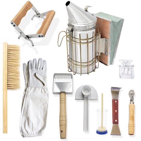 Hope&Need Beekeeping Supplies – Beekeeping Tools (10 Pieces) Starter Kit for Bee Hive and ...