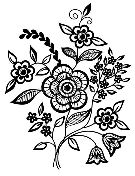 Stunning Black And White Flower Vector Art jpg Image Free Download - 3axis.co