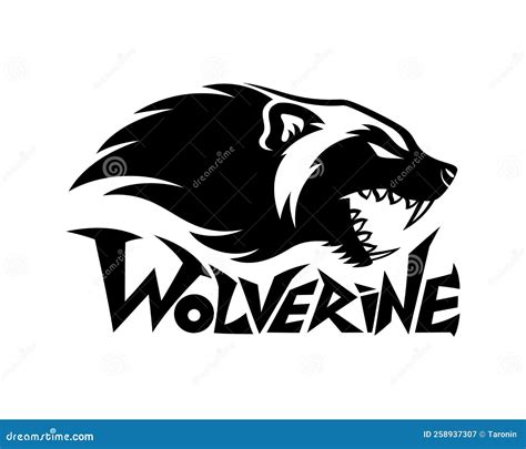 Wolverine animal icon. stock vector. Illustration of black - 258937307