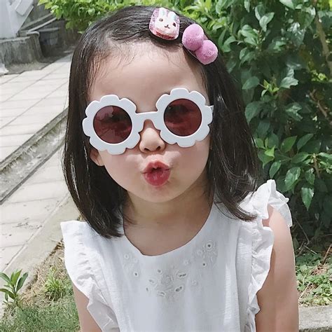 2019 NEW Sun Flower Round Cute kids sunglasses UV400 for Boy girl ...