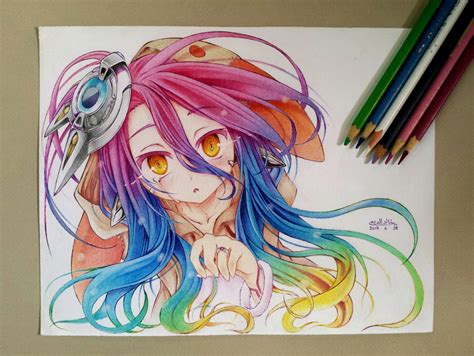 Anime Girl Colored Pencil Drawing | Images and Photos finder