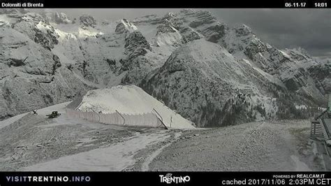 Pinzolo Webcam showing current snow conditions