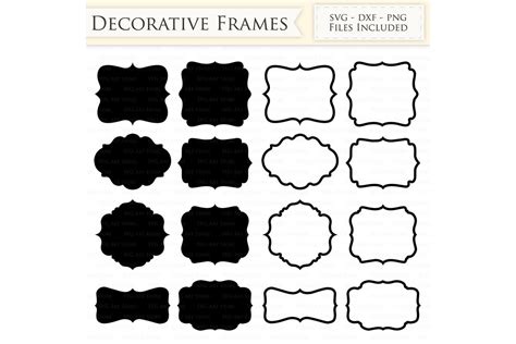 Decorative Frames SVG Files - Frame Outline, Swirl Frame monogram svg ...