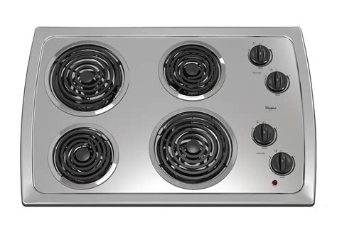 30-inch Electric Cooktop with Stainless Steel Surface | Whirlpool