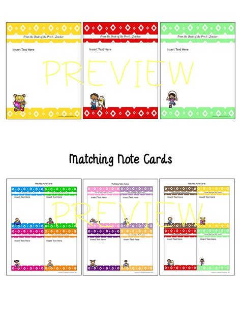 FROM THE DESK OF THE PRE-K TEACHER: Stationery with Matching Note Cards | Lead Joyfully