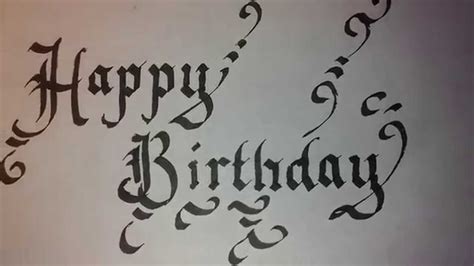 [96+] Simple Calligraphy Happy Birthday Writing Style | Tatouage Png