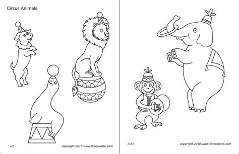 Circus Animals Coloring Pages - Learny Kids