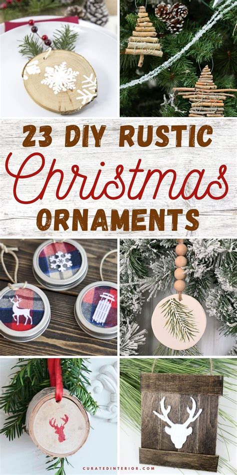 23 DIY Rustic Christmas Ornaments to Hang on Your Tree