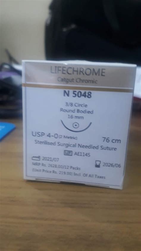 Life Chrome Catgut Suture ., 4-0 at Rs 540/box in Bengaluru | ID: 20259431562