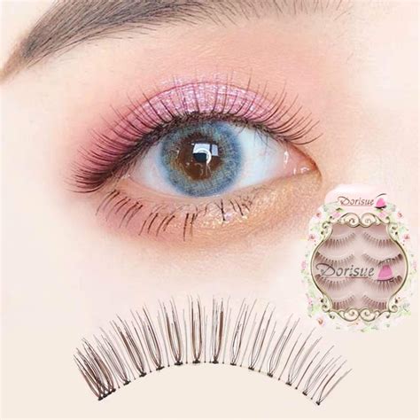 Amazon.com : Dorisue Natural false Lashes Brown Eyelashes 3D Light ...