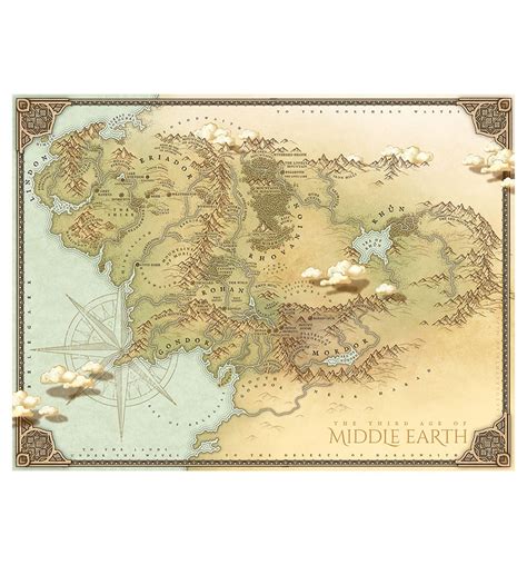 Poster O Senhor dos Anéis – Mapa da Terra Média - Stampartz Camisetas