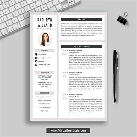 2024-2025 Pre-Formatted Resume Template with Resume Icons, Fonts and Editing Guide. Unlimited ...