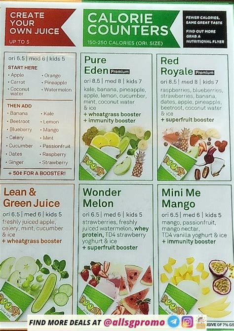 Boost Juice Menu: Boost Juice Singapore Menu with Prices Updated 2024