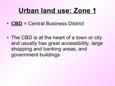 Lesson 2 urban land use zones