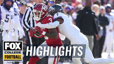 TCU Horned Frogs vs. No. 13 Oklahoma Sooners Highlights | CFB on FOX - Win Big Sports