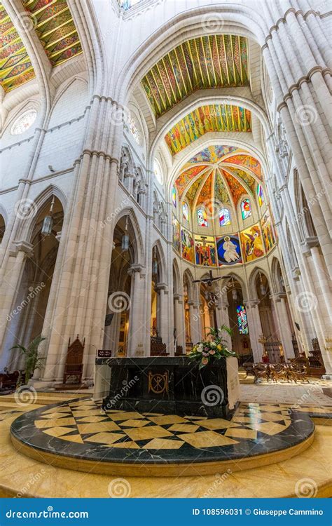 Interior View of Almudena Cathedral - Madrid Editorial Photo - Image of ...