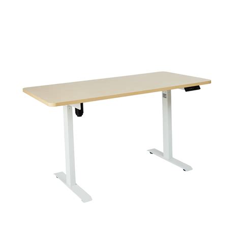 DreamDesk โต๊ะปรับระดับไฟฟ้า Size S Dual Motor by DreamDesk 120*60 cm. ท็อป Maple ขา White ...