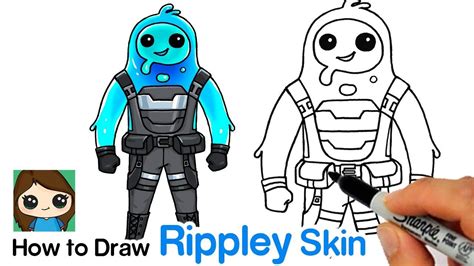 How to Draw Fortnite Rippley Skin | Drawings, Cute drawings, Easy drawings