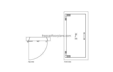 Strongroom Door - Free CAD Drawings