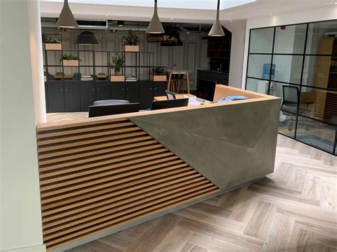K2 Space Reception Desk - South London - Living Concrete