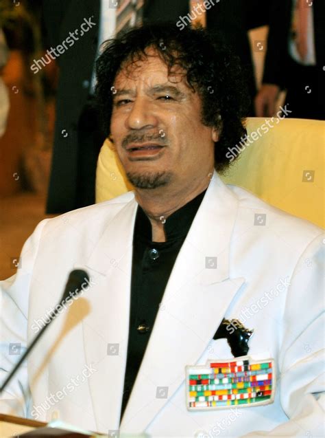 Libyan Leader Moammar Gaddafi Awaits Start Editorial Stock Photo ...